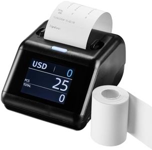 MUNBYN P01 Thermal Printer for IMC01, IMC08, IMC09 Money Counter Machine Mixed Denomination, External Display+Printer in One, Connects via RJ-11 Plug, Receipt Printer Suitable for 58 mm Thermal Paper