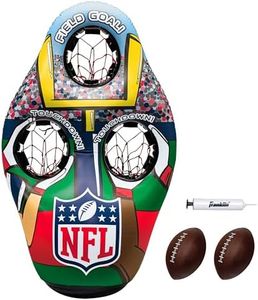 Franklin Sports NFL Inflatable Target Toss Game - Kids Mini Football Throwing Game Set - Portable Indoor + Outdoor Toy Football Target + Mini Footballs - 51"