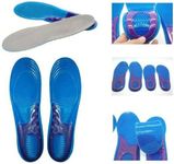 Unisex Orthotic Silicone Gel Shoes Insoles Shock Absorbing Full Length Pair of Boots & Sports Shoe Massaging Feet Shoe Inserts (Medium Size UK 6 to 8)