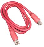 H-its Kabel RadioShack BLUE, RED, YELLOW COLOR - 1 Metre MIDI Cable - 5 Pin MIDI Interface Connector DIN to 5Pin DIN Cable for MIDI keyboard, Foot controllers (RadioShack - RED)