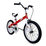 RoyalBaby Honey 18" Kids Bicycle w/Kickstand, Adjustable Seat & Reflectors, Red