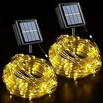 QITONG Solar Rope Lights, 2 Pack Ea