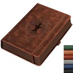 RETTACY Thick Lined Journal Notebook, A5 Hardcover Leather Journal With 320 Numbered Pages for Writing,100gsm Lined Paper, for Women Men Work Office School,14.5 x 21cm - Brown