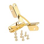 Box Hinges, Asixx 20pcs 90° Angle Support Spring Hinge Small Jewelry Wine Case Watch Box Wooden Lid(Gold)