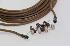 5m Brown Universal RF Coax Aerial Satellite Sky Cable TV Extension Lead Kit