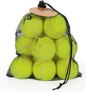 SPORTSPET Tennis Balls for Dogs - Extra Bouncy - Non Toxic - Durable - Long Lasting - Floats (Tennis Balls Standard (12 Pack)) (64mm)