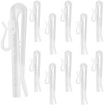 SonKu Curtain Pleat Hooks,60 PCS Plastic Curtain Hooks Drapery Hook,85mm Adjustable Pinch Pleat Hook