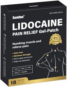 Sumifun 4% Lidocaine Pain Relief Patches - 18 Count Patches for Back, Shoulder, Muscle, Joints, Knee Pain Relief - Lower Back Pain Relief Products - Pain Patches Maximum Strength Lidocaine