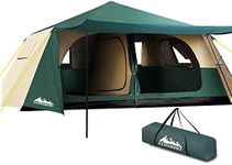 Weisshorn Instant Up Camping Tent, 6 Person Easy Setup Dome Tents Outdoor Family Travel Hiking Trip, Portable Shelter Sun Protection Water Resistance Green