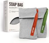 ZOMCHI 2 Pieces of Soap Bags with Gentle Roughness, Soap Savers for Bar Soap, Body Scrubbers for Use in Shower, Soap Exfoliating Bag