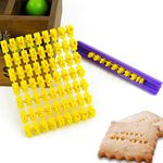 72 Pcs Alphabet Number Cookie Press Letter, Fondant Letter Stamps Biscuit Letter Stamps DIY Cake Mould for Clay,Baking Tool Make Any Message Letter