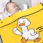 MOM CARE Fleece Winter Blanket for Newborn Baby Super Soft Warm Fluffy Infant Blanket Cozy Single Layered Pack of 1 Yellow