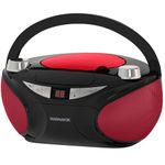 Magnavox MD6949 CD Boombox with AM/FM Radio & Bluetooth Wireless Technology - Red/Black