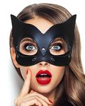 Cat Mask for Women, Masquerade Mask for Women Cat Face Mask Punk Adjustable Mask Cat Women Mask for Cosplay Cocktail Party