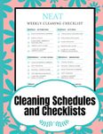 NEAT Cleaning Schedules and Checklists: 12 Months of Daily, Weekly and Monthly Cleaning Schedules | A Perfect Checklist Planner and Household Chore Organizer for Adults