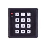 SABRE Fake Security Keypad, Green Light Up Keypad, Low Light Sensor Turns On Keypad Light At Night, Continuous Flashing Red LED Light, Weatherproof, Realistic Design, Black