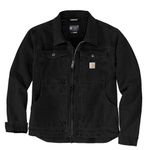 Carhartt Men's Rugged Flex Relaxed Fit Duck Jacket, Black, Large