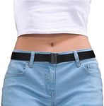 Elastic Womens Comfortable Invisible Belt for Jeans No Bulge Hassle Non-Slip No Show Adjustable