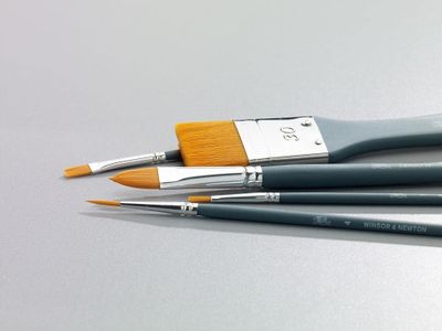 Winsor & Newton Watercolour Brush Set, 6-Pack – Short Handle, Multicolour