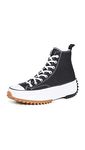 Converse Unisex-Adult Run Star Hike Canvas Platform Black Sneakers, 8 UK