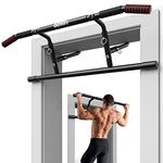 ONETWOFIT Pull up Bar Clamp Doorway No Screws Multi Home Gym Chin up bar Adjustable Portable Indoor Thick, Heavy Duty Hook Bar, Padded Handles, No Drilling/No Damage for Door Frame. OT216