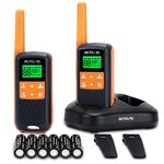 Retevis RT49 Walkie Talkies Rechargeable, 2 Way Radio Long Range, Portable FRS Two-Way Radio, NOAA Weather Alert, Durable, Waterproof Walkie Talkie 2 Pack for Adults, Camping