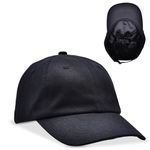 Satin Lined Baseball Cap - Reduce Hairloss (Low Crown, Black)