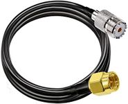 TUOLNK SMA to UHF Extension Cable RG58 6.6ft(2M) SMA Male to SO239 Female WiFi Antenna Pigtail Cable PL-259 RF Coax Assembly Cable for CB Radio Ham Radio