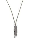 A2S2 Fashion Womens Vintage Pendant Necklace Jewelry Silver Simple Feather Pendant Necklaces Colar Jewelry Gifts