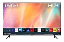 Samsung AU7110 75 Inch Smart TV (2021 Black) – Ultra Clear Picture 4K TV With HDR10+, Crystal Processor, Purcolour, Compatible With Alexa, Adaptive Sound, Samsung Q-Symphony Audio - UE75AU7110KXXU