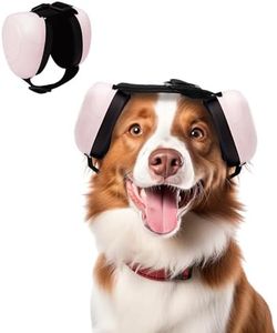 Dog Ear Muffs Noise Protection - Noise Canceling Ear Muffs for Dog,29dB NRR Dog Earmuffs,Ear Plugs for Dogs from Fireworks,Vacuums,Thunderstorms(XL,Pink)