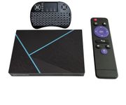 H96 MAX V56 TV Box Android 12 4GB 32GB Rockchip RK3566 2.4G/5G Dual Wifi H.265 8K Ultra HD TV Box with i8 keyboard