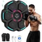 Music Boxing Machine with Boxing Gloves,Wall Mounted Smart Music Boxing Machine,9 Speeds Modes Boxing Music Trainer, Punching Target Equipment Workout for Adults Kids Home Indoor Gym