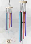 Lilone 7 Pipe Multicolor Metal Wind Chimes for Home | 24 inch Long