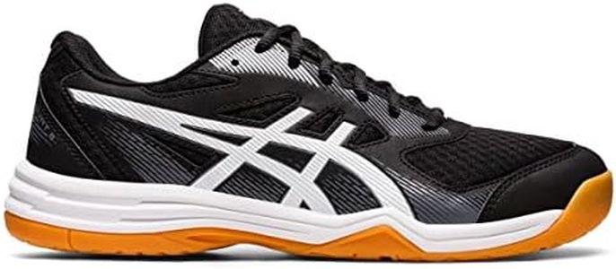 ASICS Men's Upcourt 5 Volleyball Shoes, 12, Black/White