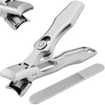 XGIZMOO Nail Clippers for Men Thick Nails,Large Wide Jaw Opening Toe Nail Clippers for Seniors,Long Handle Catcher Heavy Duty Stainless Steel Portable Ultra Sharp Nail Clipper