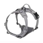 TrueLove Dog Harness TLH5651 No-pull Reflective Stitching Ensure Night Visibility, Outdoor Adventure Big Dog Harness Perfect Match Puppy Vest Now Available (Gray,XS)