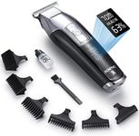 RENPHO 4-Speed Trimmer for Men, Cordless Hair Clippers Set, T Blade Beard Trimmer for Men Professional, Barber Clippers with LED Display & Precise Length Settings, 100-240V for Worldwide Travel