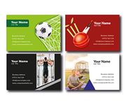 Business Cards Personalised 450gsm - Free Design Templates - Personalised Business Cards with Double Sided Printing - Matt or Gloss Lamination Available (Sports & Fitness)