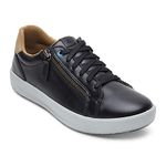 Ergon Denver Zip & Lace-Up Sneakers for Men (Black, Numeric_7)