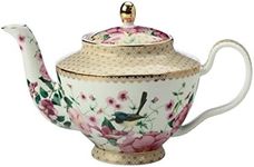 Maxwell & Williams Teas & C's Silk Road Teapot With Infuser 500ML White Gift Boxed,Gold