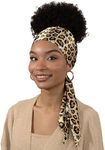 Olivia Sylx Edge Wrap & Edge Scarf for Women - Satin Edge Laying Scarf for Wigs Natural & Curly Hair - Soft & Stylish - Cheetah