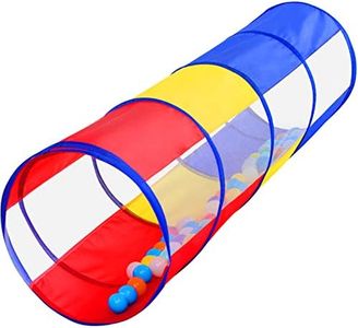 Kids Play Tunnel for Toddlers, Pop Up Crawl Through Tunnel Play Tent for Baby Infant Children or Dog with 2 Mesh Sides, Kids Tunnel Toys or Gift Indoor & Outdoor (Colorful Mesh Crawling Tunnel)