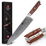 XINZUO 10 Inch Long Chef Knife-67 Layers Damscus Steel-Forged Blade -Professional Kitchen Knife-Razor Sharp-Natural Rosewood Handle-Gift Box-Yu Series