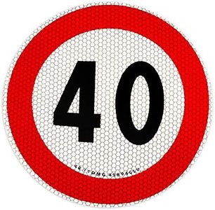 4R Quattroerre.it 1545/40 Señal de Límite de Velocidad 40 km/H Homologada EU