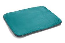 RUFFWEAR Mt. Bachelor Pad Dog Bed, Portable Waterproof Dog Bed & Mattress, Roll-Up Portable Camping Dog Bed with Built-In Strap, Comfy & Warm Dog Crate Bed & Dog Travel Bed, Teal, Size Medium