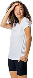 Vapor Apparel Women's Made in USA UPF 50+ UV Sun Protection Outdoor Performance Short Sleeve T-Shirt Medium White