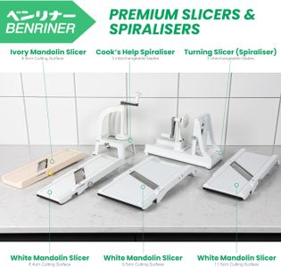 Benriner Mandoline Slicer – Adjustable Blade, Ivory