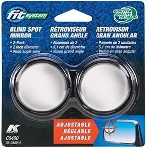 Fit System C0400 Driver Passenger Side Stick-On Adjustable Blind Spot Mirrors – Pack of 2 (Packaging may vary)