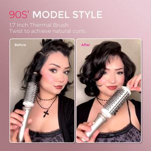 TYMO Stylux 1.7-Inch Thermal Hair Brush – Styling & Smoothing Tool